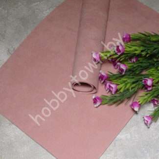 Замша искусственная двухсторонняя  (цв. дымчато-розовый 42)