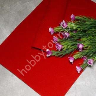 Замша искусственная двухсторонняя  (цв. красный 18)