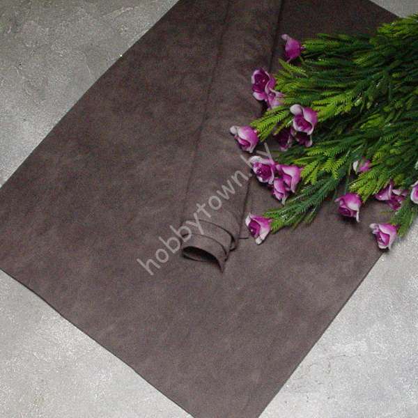 Замша искусственная двухсторонняя (цв. серо-коричневый 8)