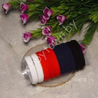 Набор бесшовных резинок для волос 4 см широкие, плотные (цв. ассорти 560 ) 10 шт.