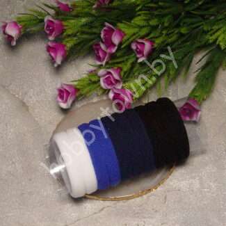 Набор бесшовных резинок для волос 4 см широкие, плотные (цв. ассорти 565 ) 10 шт.