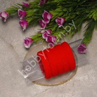 Резинка для волос бесшовная, плотная 4,5 см (цв. красный 8009) 1 шт.