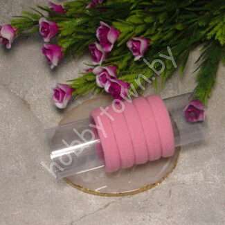 Резинка для волос бесшовная, плотная 4,5 см (цв. розовый 8263) 1 шт.