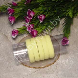 Резинка для волос бесшовная, плотная 4,5 см (цв. жёлтый 8103) 1 шт.