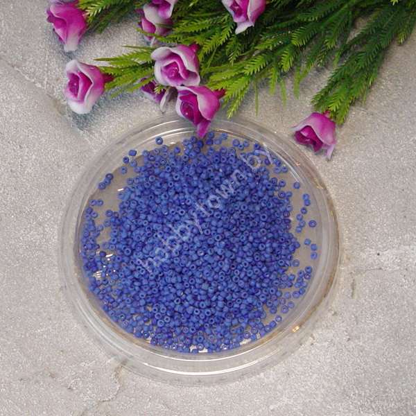 Бисер матовый (цв. синий М48) 50 гр.