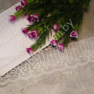 Кружево-трикотаж 50 мм. (цв. белый) 1 м