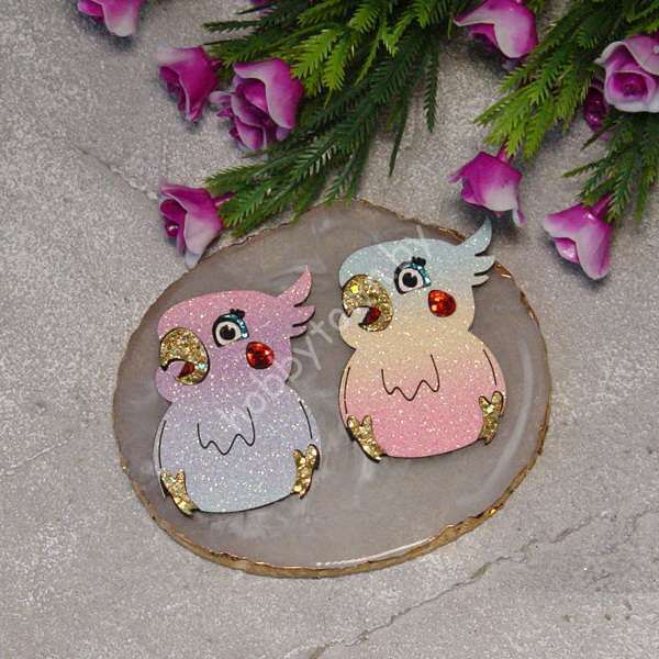 Патч сборный “Попугайчик” 50 мм (цв. градиент) 1 шт.