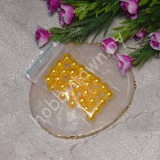 Бусины пластиковые под жемчуг 8 мм (цв. оранжевый 81) 30 шт.