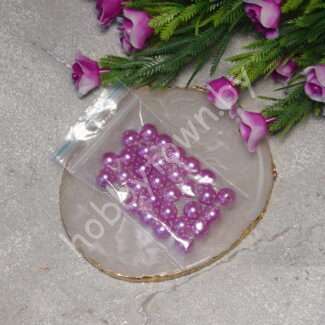 Бусины пластиковые под жемчуг 8 мм (цв. оранжевый 93) 30 шт.