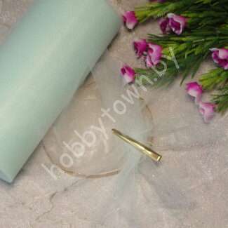 Фатин средней жёсткости, ширина 15 см (цв. св-аквамариновый 47)