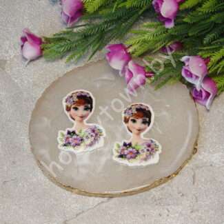 Кабошон-вырубка Холодное сердце, 25x35 мм 1 шт.