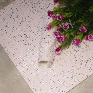 Кожзам текстурный "Брызги" (цв. белый/серебро №15)