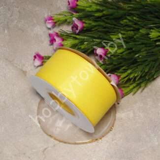 Лента репсовая, ширина 40 мм, (цв. жёлтый 132) 1 метр