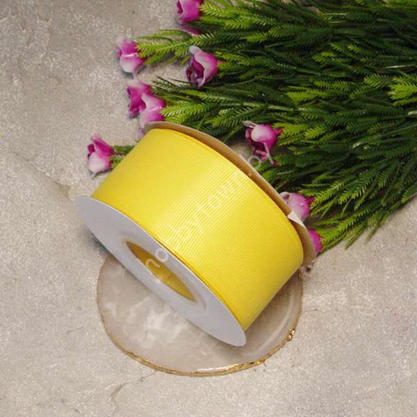 Лента репсовая, ширина 40 мм, (цв. жёлтый 132) 1 метр