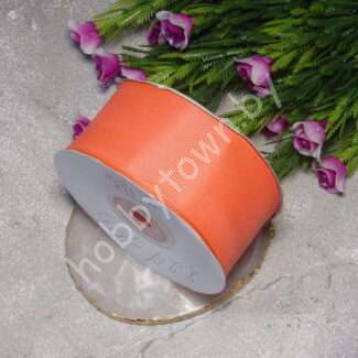 Лента репсовая, ширина 40 мм, (цв.ярко-коралловый 186) 1 м