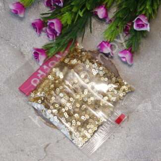 Пайетки круглые 3 мм (цв. бледно-золотой 12) 10 гр.