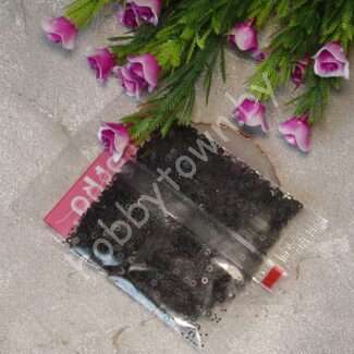 Пайетки круглые 3 мм (цв. чёрный 04) 10 гр.