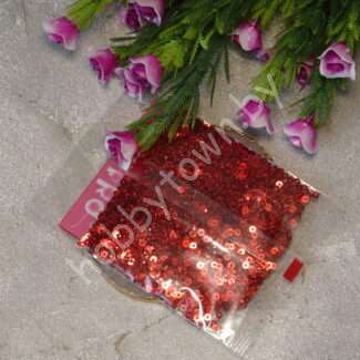 Пайетки круглые 3 мм (цв. красный 03) 10 гр.