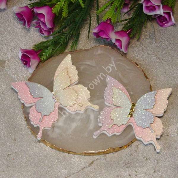 Патч сборный "Бабочка двойная" 45 мм ( цв.градиент) 1 шт.