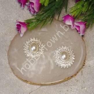 Серединка ювелирная 25×27 мм (цв.серебро) 1 шт.