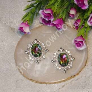 Серединка ювелирная 30x33 мм (цв.серебро/хамелеон 30) 1 шт.