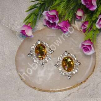 Серединка ювелирная 30x33 мм (цв.серебро/золото 07) 1 шт.