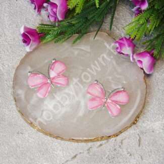 Серединка ювелирная Бабочка 28×22 мм (цв.св-розовый 02) 1 шт.