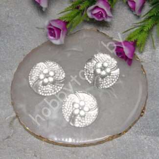 Кабошон- серединка Цветок пластик 25 мм (цв. прозрачный) 1 шт.