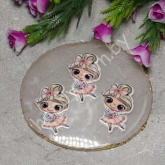 Кабошон-вырубка Балерина-1 , 25x37 мм 1 шт.