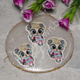 Кабошон-вырубка Совёнок-1 , 25x37 мм 1 шт.