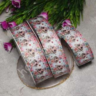 Лента репсовая с рисунком Балерина, 25 мм 1 м