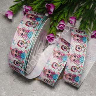 Лента репсовая с рисунком Девочка, 25 мм, 1 м