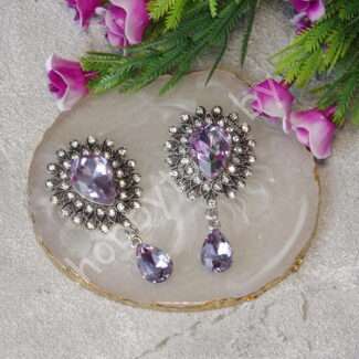 Серединка ювелирная с подвеской 30x55 мм (цв. фиолетовый 02) 1 шт.