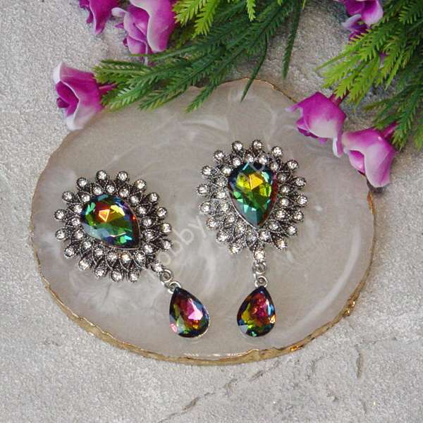 Серединка ювелирная с подвеской 30x55 мм (цв. хамелеон 30) 1 шт.