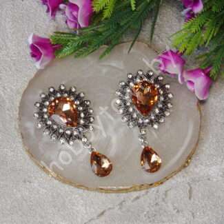 Серединка ювелирная с подвеской 30x55 мм (цв. персиковый 05) 1 шт.