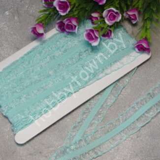 Тесьма с резинкой 2,5 см (цв. голубой ) 1 м