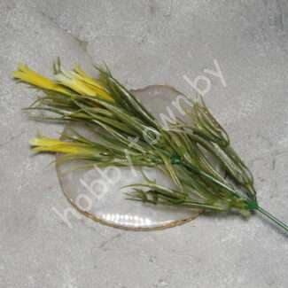 Веточка декоративная "Колокольчики" 20 см (цв. жёлтый) 1 шт.