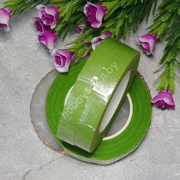 Флористическая тейп лента (цв. салатовый 311) 1 шт.