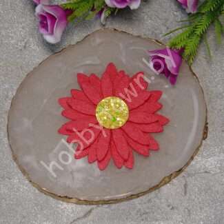 Патч сборный из корейского фетра Цветок 50 мм (цв. фуксия) 1 шт.