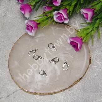 Застежка-карабин 12 мм (цв. серебро) 1 шт.