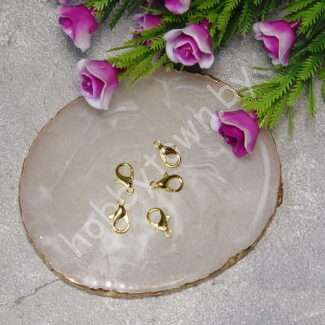 Застежка-карабин 12 мм (цв. золото) 1 шт.