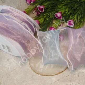 Лента органза с декоративным швом 60 мм (цв. переход цвета 2) 1 м