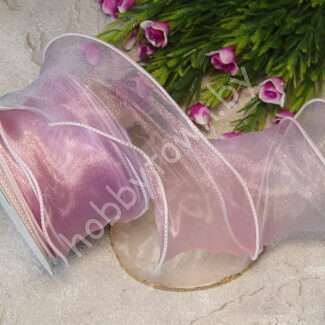 Лента органза с декоративным швом 60 мм (цв. переход цвета 4) 1 м