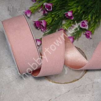 Лента вельвет/атлас 38 мм (цв. нежно-розовый 15) 1 метр