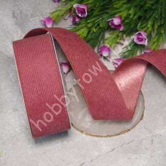 Лента вельвет/атлас 38 мм (цв. вишнёвая пенка 18) 1 метр