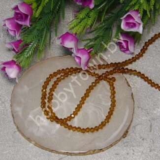 Бусины стеклянные Rondelle, 4 мм (цв.коричневый 117) 10 шт.