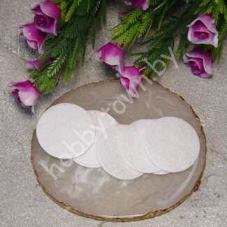 Фетровые пяточки 3 см (цв.белый) 10 шт.