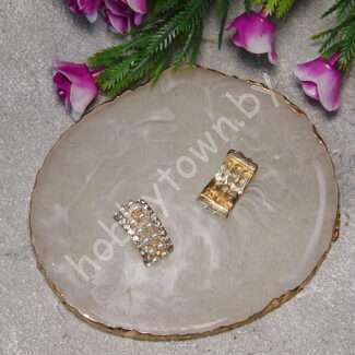 Кабошон флоризель металл 10x18 мм (цв.золото) 1 шт.