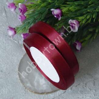 Лента атласная 1,2 см (цв. бордовый 037)