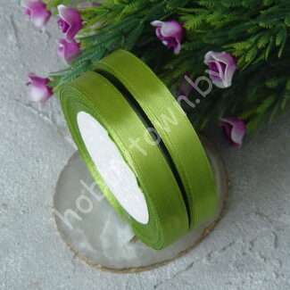 Лента атласная 1,2 см (цв. фисташковый 184)